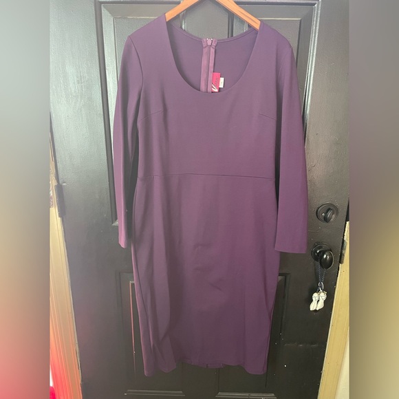 Vixen by Micheline Pitt Dresses & Skirts - Vixen by Micheline Pitt Deep Purple Long Sleeve Dress